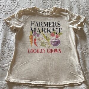 Lincoln Outfitters Womens Gently Loved Farmers Market Graphic Tee S